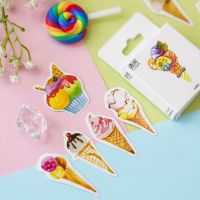 Mohamm 50Pcs Ice Cream Decorative Sticker Books Scrapbooking DIY Note Paper Sticker Flakes Stationary Accessories Art Supplie