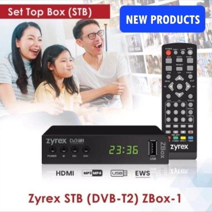 STB Set Top Box TV DIGITAL DVB T2 ZYREX ZBOX1 Lazada Indonesia