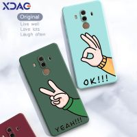 Cute Couple Lover Phone Cases for Huawei Mate 9 10 Pro Lens Protection Soft Liquid Silicone Back Covers Mate9 Mate10 9Pro 10Pro