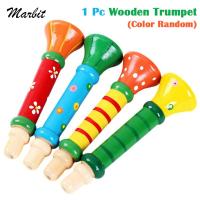 1pc Wooden Trumpet Education Toy Safe Non-toxic Trumpet Piccolo Piccolo Flute Small Speakers Kid Musical Instrument