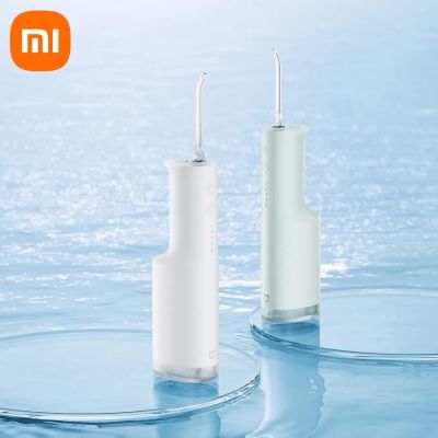 Xiaomi เครื่องฉีดน้ำในปาก Mijia F300เครื่องล้างซอกฟันชุดทำความสะอาดฟันทันตกรรมฟอกสีฟันอุปกรณ์ทำความสะอาดรับน้ำ