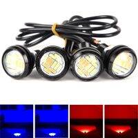 2ชิ้น4014 12smd โคมไฟตาเหยี่ยวสีแดงสัญญาณหมอกหลอดไฟ Led เปิดไฟอลูมิเนียม