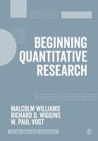 หนังสืออังกฤษ Beginning Quantitative Research (The Sage Quantitative Research Kit) [Paperback]