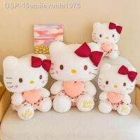 ◄✌15smilevonla1976 Sanrio Kitty Series Boneca De Pelúcia Para Crianças Almofada Macia Traseira Brinquedos Kawaii Presene Aniversário 32ซม. 40 50 60ซม.