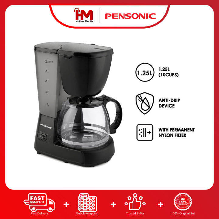 Pensonic PCM1902 1.25L Black Coffee Maker Lazada