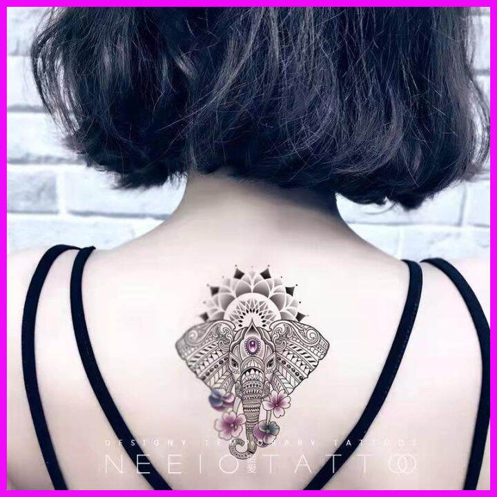 Buy 1 Get 1 Free) Temporary Tattoo Sticker Lotus Elephant Couple Waterproof Female Back Neck Arm | Lazada Buy 1 Get 1 Free) Temporary Tattoo Sticker Lotus Elephant Couple Waterproof Female Back Neck Arm | Lazada