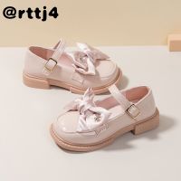 rttj4 ✣ஐ㍿ Girls Leather Shoes Princess Shoes Spring and Autumn Small Girls Small Fragrance Shallow Mouth Shoes All-match Childrens Shoes Square Mouth Single Shoes