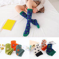 2-12Y Children Girls Knee High Long Socks Kids Floral Flower Cute Cartoon Fruit Flower Floral Boys Leg Warmer Korean Style Stuff