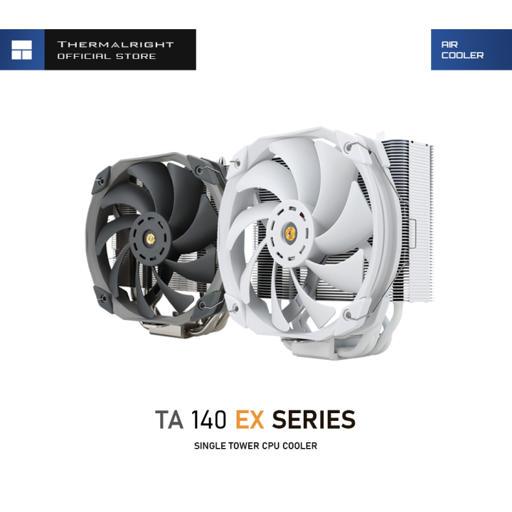 Thermalright TA 140 EX Series Single Tower CPU Cooler [Grey/White], Fan ...