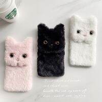 [Beike electronic] ฤดูหนาว Warm Plush เคสโทรศัพท์สำหรับ Samsung Galaxy A5 2016 2017 A6 A7 A8 Plus A9 2018แมวน่ารัก Furry Fluffy Fur Soft ซิลิโคน