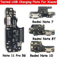 แท่นชาร์จ USB ใหม่10ชิ้นชิ้นงอสำหรับเปลี่ยนบอร์ดเชื่อมต่อเหมาะสำหรับ Xiaomi Redmi Note ตัวต่อที่ชาร์ท10 7 8 9 Pro 8T 9S