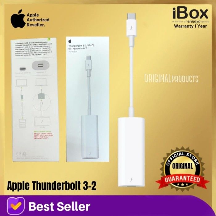 Original Official for Apple Thunderbolt 3 USB-C to Thunderbolt 2