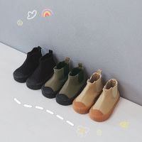 Children high-top canvas shoes baby with cotton warm soft bottom cute biscuit shoes spring autumn boys girls school canvas