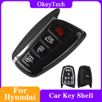 OkeyTech เปลี่ยน Auto Car Key Shell 4 ปุ่ม Fit สำหรับ Hyundai Genesis 2013-2015 Santa Fe Equus Azera รีโมทคอนโทรล-Zkeir