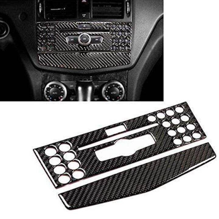 car-center-console-navigation-air-conditioning-panel-cover-cd-control-trim-panel-cover-for-mercedes-benz-w204-2007-2010