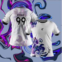 KENZ AW14 - JERSEY WHITE PURPLE ABSTRACT SPORTWEAR EXCLUSIVE