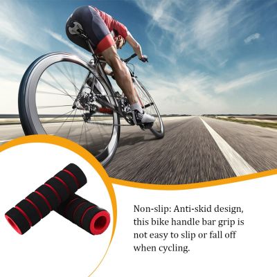 ：“{—— 2Pcs Bicycle Grips MTB Sponge Handlebar Cover Grips Anti-Skid Shock-Absorbing Soft Bike Grips Ultraight Cycling Handlebar Sleeve