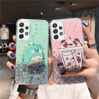 Cartoon Dynamic Glitter soft silicone Phone Case For Samsung Galaxy S20 FE S23 S21 S22 S10 Plus S9 S8 Note 20 U Liquid Cover Phone Cases