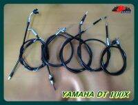 YAMAHA DT 100X CABLE SET - SPEEDO &amp; FRONT BRAKE &amp; CLUTCH &amp; TACHO &amp; THROTTLE SET "HIGH QUALITY" // ชุดสายเซ็ท - สายไมล์ 83 ซม สายเบรคหน้า 119 ซม สายคลัช 109ซม สายวัดรอบ 79.5ซม สายเร่งชุด 142ซม