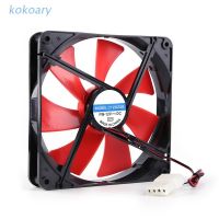 Kok พัดลมระบายความร้อน 12V 4 Pin 140มม. Dc Airflow 2300RPM ปรับความเร็วได้