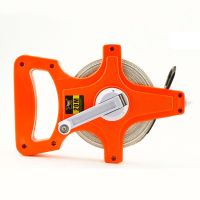 1PC 30M/100Ft 50M/165Ft 100M/330Ft Meter Open Reel Fiberglass Tape Measure Inch Metric Scale Impact Resistant ABS Measure Tools Levels