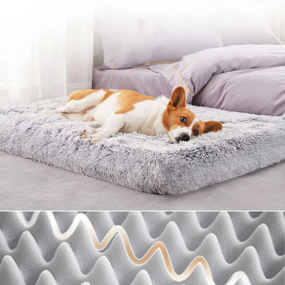 Plush Dog Bed Mat เตียงแมวสำหรับสุนัขขนาดกลางขนาดเล็กที่ถอดออกได้สำหรับทำความสะอาดเบาะลูกสุนัข Super Soft Claming เตียงสุนัข Bed