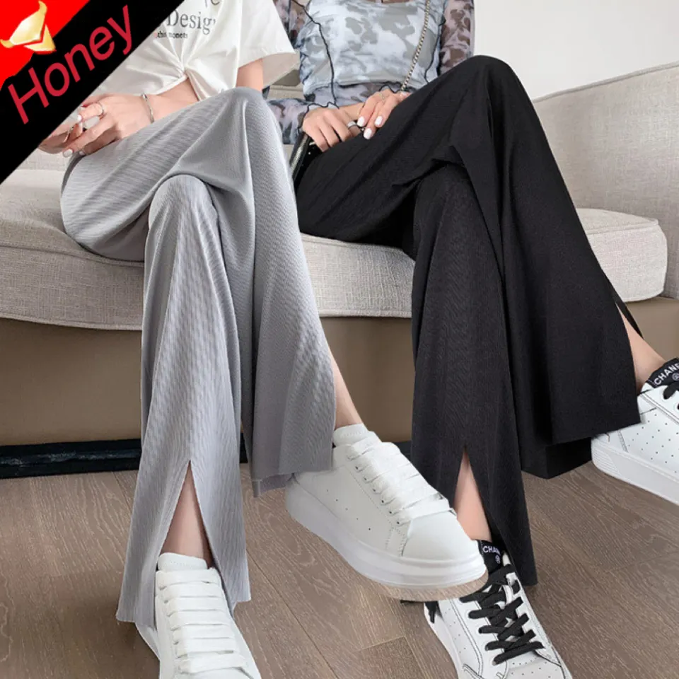 HoneyFashion---Corduroy wide-leg pants for girls women Korean