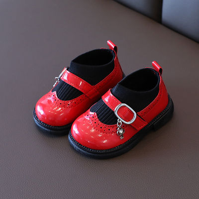 New Autumn Baby Leather Shoes 0-2 Years Girls Princess First Walkers Infant Toddler Soft Leather Sole Baby Casual Shoes 15-19