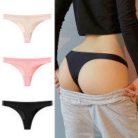 Manbingfens New European G-string Pants with Ice Silk, Seamless, Comfortable and Stretchless T-shaped Low Waist Girls Underwear