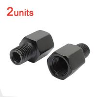 Pair Black Motorcycle Mirror Adapters M10 10MM M8 8MM Rearview Mirrors Conversion Bolt Clockwise Anti-clock Right Left Thread Mirrors