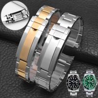 ﹊✻✾ สร้อยข้อมือนาฬิกาสำหรับ Rolex SUBMARINER DAYTONA SUP GMT Men Fine-Tuning Pull Button Clasp Band 20mm Stainless Steel Watch Band Chain