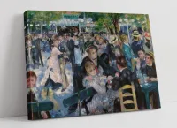 Pierre-Auguste Renoir, Dance At Le Moulin De La Galette-งานพิมพ์ศิลปะบนผืนผ้าใบสำหรับติดกำแพงงานศิลปะ1ชิ้นมีกรอบหรือไร้กรอบ