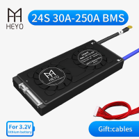 HEYO หลอดไฟจักรยานไฟฟ้า72V 3.2V 24S BMS LiFePO4 Lipo LFP PCBA 30A 40A 60A 80A 100A ระบบการจัดการแบตเตอรี่