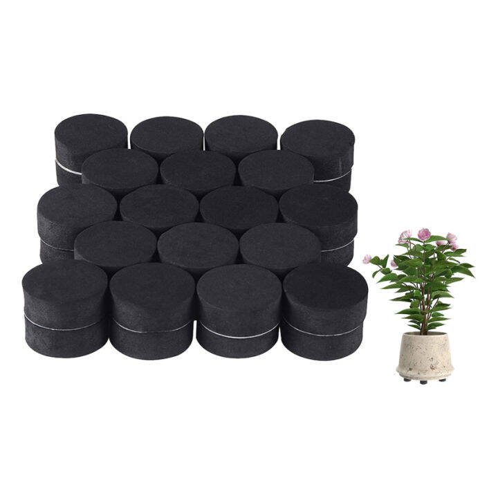 48pcs Plant Pot Feet Risers Natural Rubber Flower Pot Mat Invisible Pot