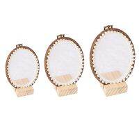 3Pcs Lace Embroidered Shed Earrings Storage Rack Home Bamboo Jewelry Rack Earrings Ear Jewelry Display Stand