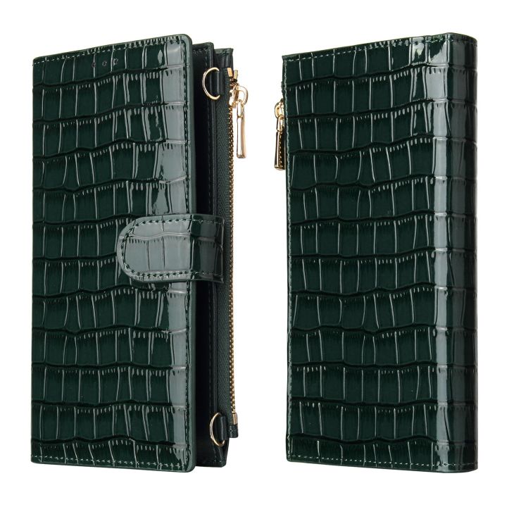 new-fashion-women-crocodile-pattern-pu-leather-crossbody-phone-bag-for-iphone-12-pro-max-multi-pockets-phone-wallet-with-handle