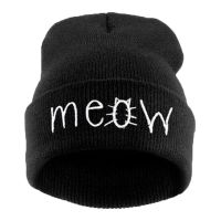 Neue Marke winter mode MEOW Kappe mens casual hip hop cat wool hat 【JULY]