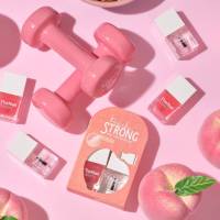 TheNailBakery เดอะเนลเบเกอรี่ เล็บแข็งแรงชมพูพีช Peachi STRONG Nail Hardener Set