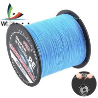 Weihe 300เมตร330หลาสีฟ้า PE สายการประมงถัก4เส้น18 28 40 50 70 80 90LB Multifilament สายการประมง