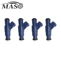 หัวฉีดน้ำมันเชื้อเพลิง4ชิ้นสำหรับ Bosch รถ Audi A4 A4ควอทโทร VW Passat 2000-2006 1.8L 0280156065 06B133551M