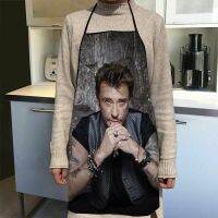 ใหม่ Johnny Hallyday Kitchen Apron Dinner ทำอาหารผ้ากันเปื้อนสำหรับผู้ใหญ่อุปกรณ์เบเกอรี่ผ้ากันน้ำพิมพ์เครื่องมือทำความสะอาด