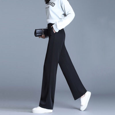 Classic Office Work Straight Suit Pant Women Business slim waist Loose Straight TrousersNew Basic Casual Baggy Formal OL Pants