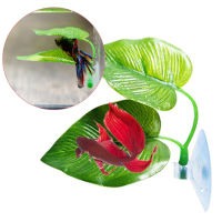 【คุณภาพสูง】 Betta Fish Rest Aquarium Leaf Plants ตกแต่งวางไข่ไม้ประดับ Betta Fish Play Relax เปลญวนประดิษฐ์ซ่อนใบ