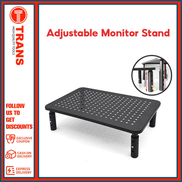 TRANS Height Adjustable Laptop Monitor Stand with Sturdy and Stable