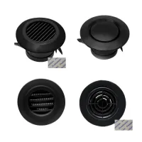 1Piece 3" 4“ 5” 6“ 8” Black ABS Plastic Round Air Vent Grill Cover Diffuser Ventilation Ducting Hose Wall Ceiling Mounted Exhaust Fans