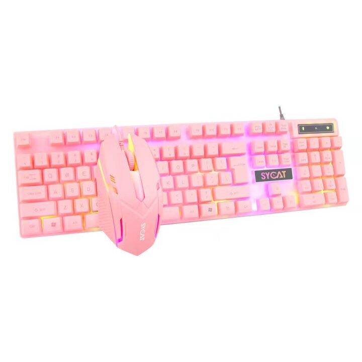 LED light MEGATEC rgb keyboard mechanical gaming keyboard and mouse set