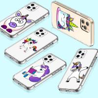 เคสโทรศัพท์ หรับ Samsung A34 M52 A04 M30S A23 M23 M53 M21 A54 M30 A40S A9 A14 A04S M33 Plus อ่อนนุ่ม โปร่งใส ปก T-46 Unicorn