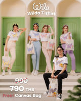 Wila-Wilda T-shirt เสื้อยืดคร็อป คอกลม สไตล์Highschool สกรีนลายกระต่าย Y2K สายหวาน