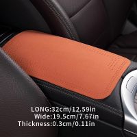 Plus Leather Car Armrest Cover Mat Universal Waterproof Non-Slip Auto Center Console Storage Box Pad For Car Internal Essory