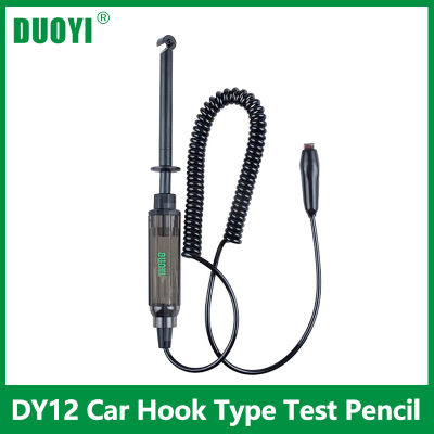 DUOYI DY12 6V 12V 24V Car Battery Measure Hook Test Pencil Low Voltage Circuit Detection Tool Automotive Batteries Testing